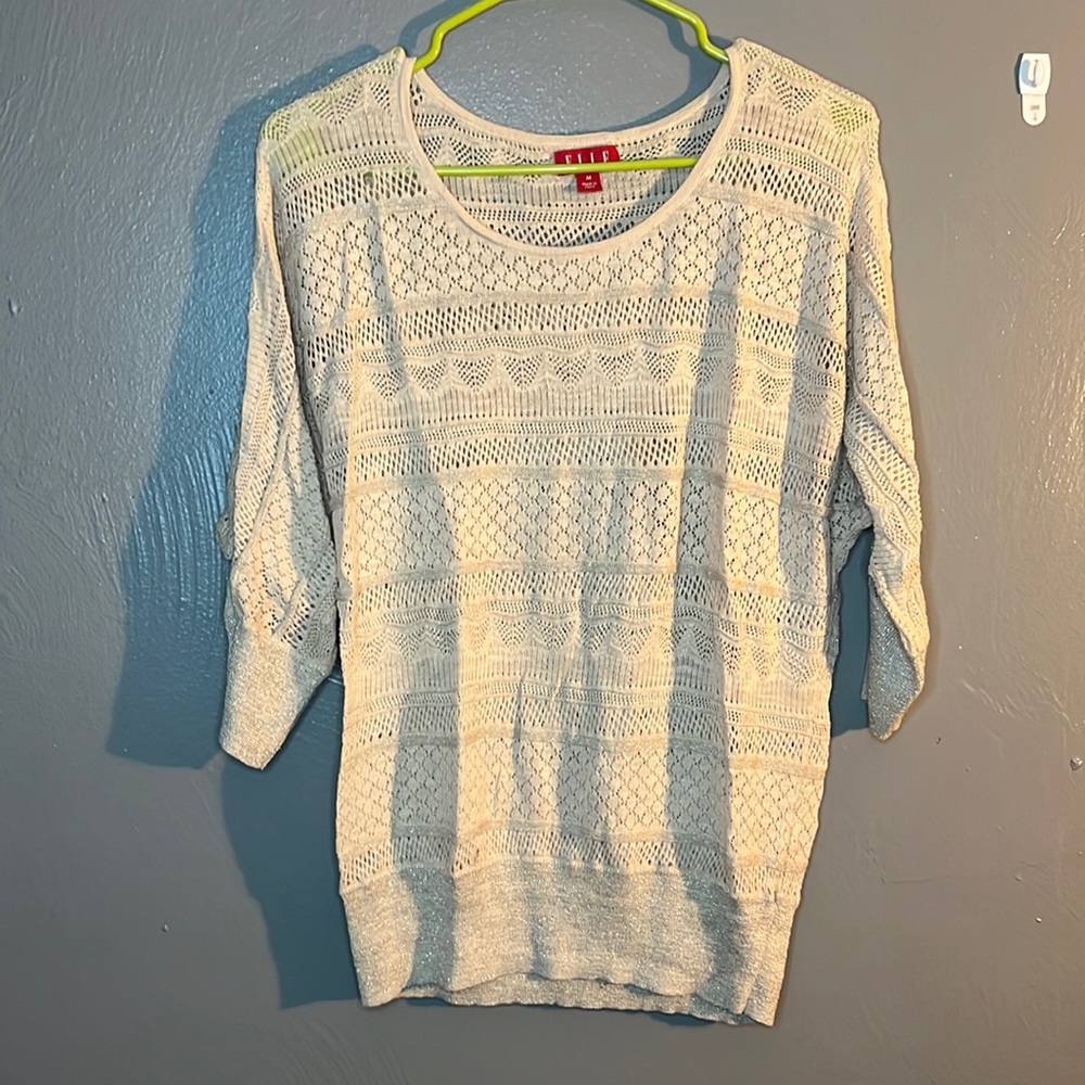 Gold and Tan 3/4 sleeve sweater